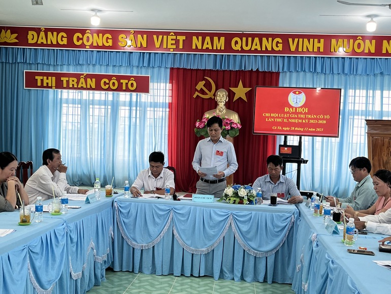 CÔ TÔ TỔ CHỨC ĐẠI HỘI CHI HỘI LUẬT GIA LẦN THỨ II, NHIỆM KỲ 2023 – 2028