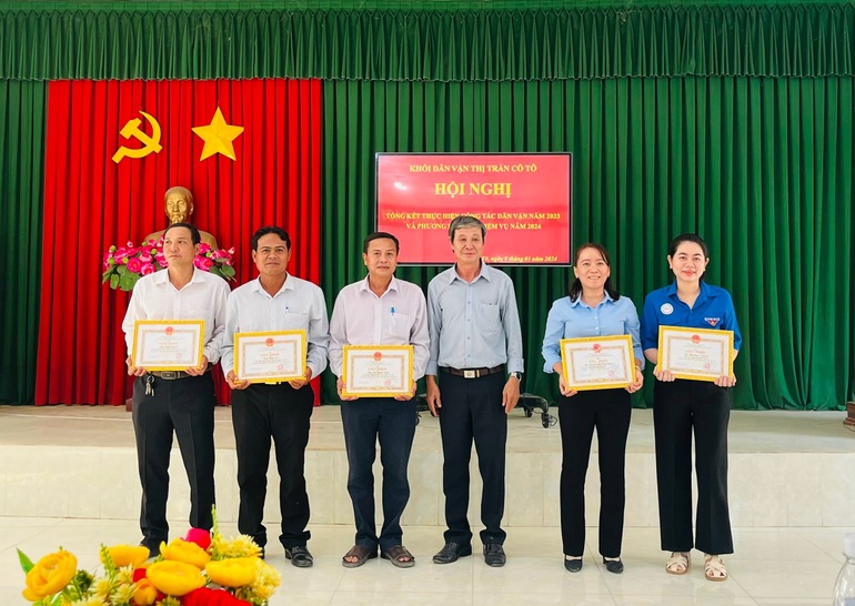 Khối Dân vận thị trấn Cô Tô thực hiện có hiệu quả công tác Dân vận năm 2023